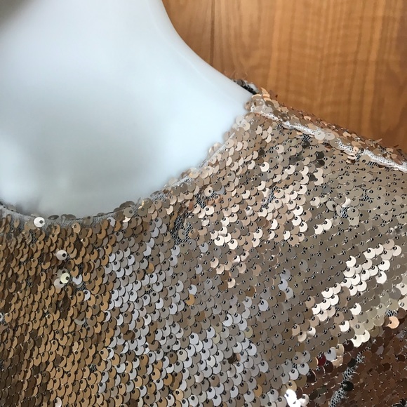 Line & Dot Sequin Metallic MIni Dress - Picture 9 of 9